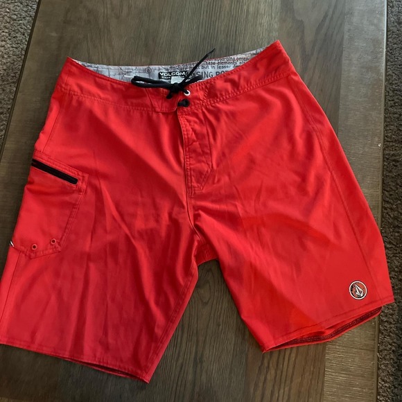 Other - Y2K volcom stretch board shorts beach surf swim athletic skater tie zipper